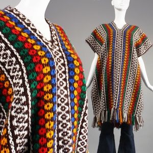 OS Vintage 70s Guatemalan Huipil Fair Trade Poncho